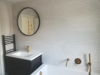 Gold & Black Modern Bathroom
